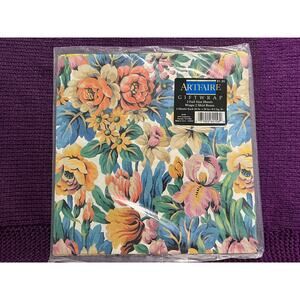 Artfaire wrapping paper floral pastel 1980s